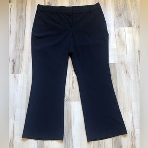 Briggs Women's Navy Dress Pants Size 18 Career Stretch Wide Leg Trouser Plus